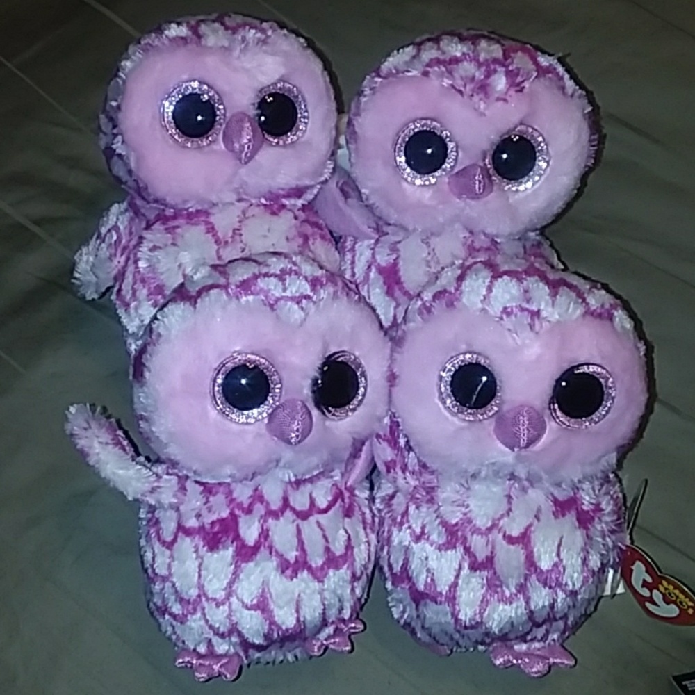 4 TY "Pinky" The beanie boo's collection